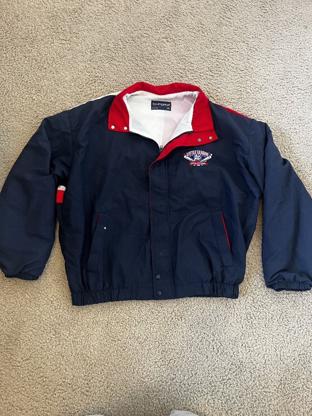 Swingster Little League RC Cola Windbreaker Jacket XL Red White Navy Vintage